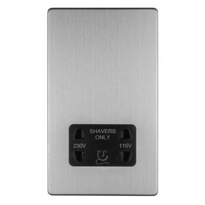 Eurolite ECSSSHSB 2 GANG SHAVER SOCKET 230/115V (LEAD TIME: 2-3 DAYS)