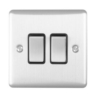 Eurolite EN2SWSSB 2 Gang Switch (LEAD TIME: 2-3 DAYS)