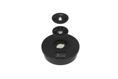 CQR ER/2/NM/BK/865 2W EM Surface D/Light incl. 2 lens, IP65, Black (LEAD TIME: 2-3 DAYS) - Image 2