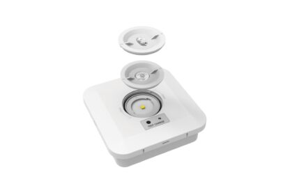 CQR ES/2/ST/WH/865 SELF TEST - Escape Surface EM Downlight c/w 2 lens, IP65 (LEAD TIME: 2-3 DAYS)
