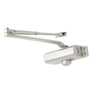 EuroSpec ESDC003 FIXED SIZE 3 OVERHEAD DOOR CLOSER C/W FIG. 6 BRACKET - SILVER (LEAD TIME: 2-3 DAYS)