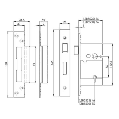 Eurospec Easi-T BS3621:2017 British Standard Mortice Sashlock - Image 2
