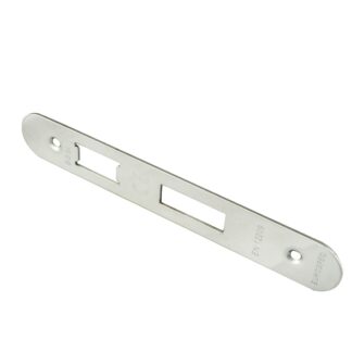 EuroSpec FSF5004BSS/R Easi - T Forend Strike and Fixing Pack-Bright Stainless Steel-Radius Forend (LEAD TIME: 2-3 DAYS)