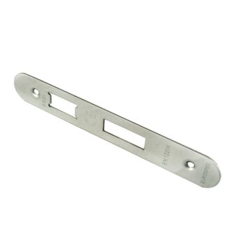 EuroSpec FSF5004SSS/R Easi - T Forend Strike and Fixing Pack-Satin Stainless Steel-Radius Forend (LEAD TIME: 2-3 DAYS)