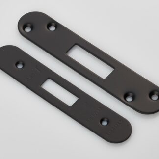 EuroSpec FSF5007MB/R Forend Strike & Fixing Pack to suit Architectural Deadlocks (EDS/LDS) Radius (LEAD TIME: 2-3 DAYS)