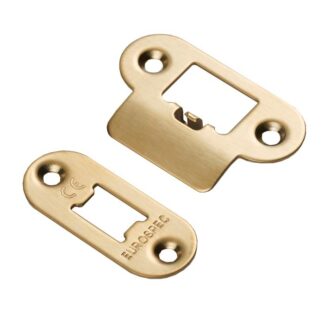 EuroSpec FSF5009SB/R Forend Strike & Fixing Pack to suit Heavy Duty Tubular Latch Radius (LEAD TIME: 2-3 DAYS)