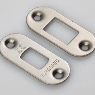 EuroSpec FSF5010SB/R Forend Strike & Fixing Pack to suit Heavy Duty Tubular Deadbolt Radius (LEAD TIME: 2-3 DAYS)