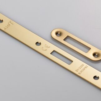 EuroSpec FSF5015PVD/R Forend Strike & Fixing Pack To Suit Din Euro Deadlock-PVD-Radius Forend (LEAD TIME: 2-3 DAYS)
