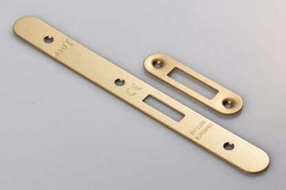 EuroSpec FSF5015PVD/R Forend Strike & Fixing Pack To Suit Din Euro Deadlock-PVD-Radius Forend (LEAD TIME: 2-3 DAYS)