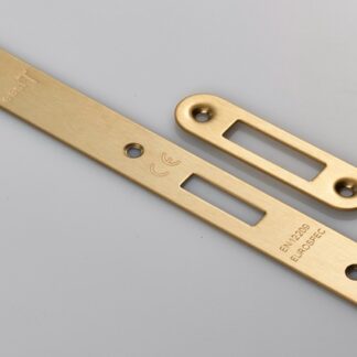 EuroSpec FSF5015SB/R Forend Strike and Fixing Pack to suit Din Euro Deadlock (Security) Radius  (LEAD TIME: 2-3 DAYS)
