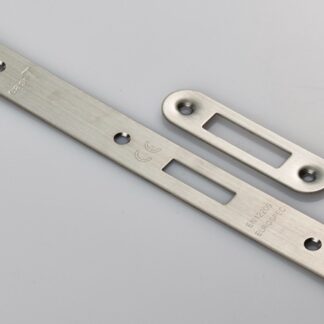 EuroSpec FSF5015SSS/R Forend Strike & Fixing Pack To Suit Din Euro Deadlock-Satin Stainless Steel-Radius Forend (LEAD TIME: 2-3 DAYS)
