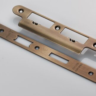 EuroSpec FSF5017AB/R Forend Strike and Fixing Pack to suit Din Euro Sash/Bathroom Lock (Security) Radius (LEAD TIME: 2-3 DAYS)