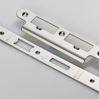 EuroSpec FSF5017BSS/R Forend Strike & Fixing Pack To Suit Din Euro Sash/Bathroom Lock-Bright Stainless Steel-Radius Forend (LEAD TIME: 2-3 DAYS)