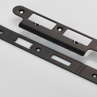EuroSpec FSF5017MB/R Forend Strike and Fixing Pack to suit Din Euro Sash/Bathroom Lock (Security) Radius (LEAD TIME: 2-3 DAYS)