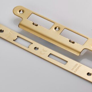 EuroSpec FSF5017SB/R Forend Strike and Fixing Pack to suit Din Euro Sash/Bathroom Lock (Security) Radius (LEAD TIME: 2-3 DAYS)