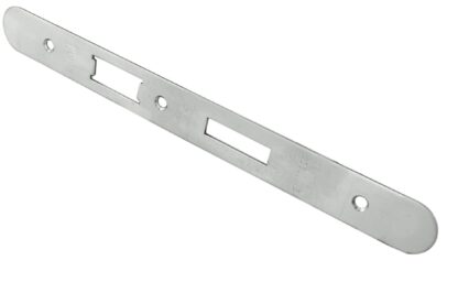 EuroSpec FSF5017SSS/R Forend Strike & Fixing Pack To Suit Din Euro Sash/Bathroom Lock-Satin Stainless Steel-Radius Forend (LEAD TIME: 2-3 DAYS)