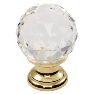 Carlisle Brass FTD670DCTB Clear Faceted Knob 40mm (LEAD TIME: 2-3 DAYS)
