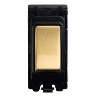 Eurolite G12C-SBB Grid & Modular 2 Way & Off Switch - Satin Brass (LEAD TIME: 2-3 DAYS)