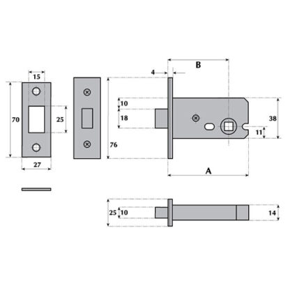Imperial Locks G8020 Bathroom Mortice Lock - Image 2