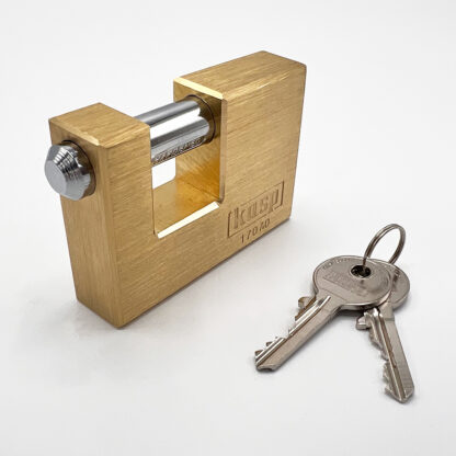 Kasp 170 70mm Closed Shackle Brass Shutter Padlock - Image 3