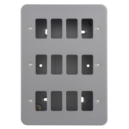 Eurolite MC-G12 Metal Clad Grid Faceplate with Back Box-12 Gang (LEAD TIME: 2-3 DAYS)