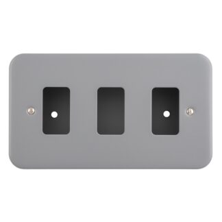 Eurolite MC-G3 Metal Clad Grid Faceplate with Back Box-3 Gang (LEAD TIME: 2-3 DAYS)