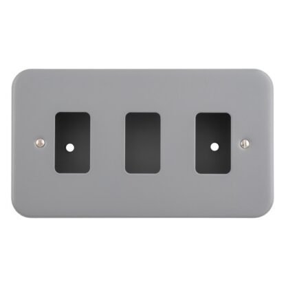 Eurolite MC-G3 Metal Clad Grid Faceplate with Back Box-3 Gang (LEAD TIME: 2-3 DAYS)