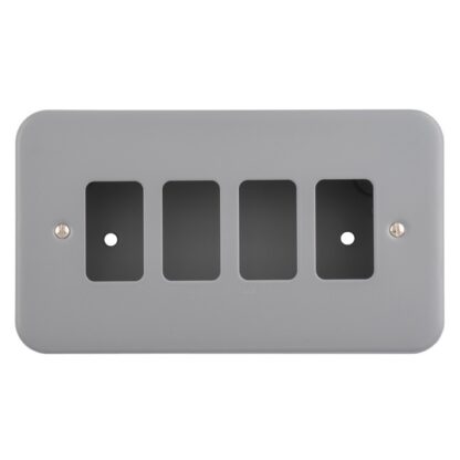 Eurolite MC-G4 Metal Clad Grid Faceplate with Back Box-4 Gang (LEAD TIME: 2-3 DAYS)