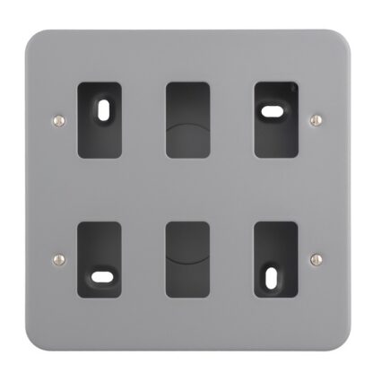 Eurolite MC-G6 Metal Clad Grid Faceplate with Back Box-6 Gang (LEAD TIME: 2-3 DAYS)