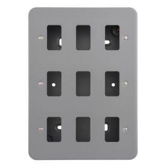 Eurolite MC-G9 Metal Clad Grid Faceplate with Back Box-9 Gang (LEAD TIME: 2-3 DAYS)