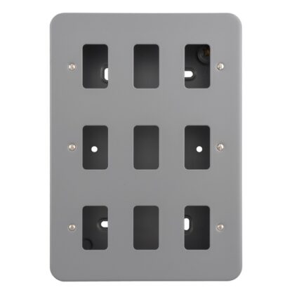 Eurolite MC-G9 Metal Clad Grid Faceplate with Back Box-9 Gang (LEAD TIME: 2-3 DAYS)