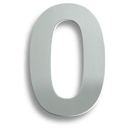 EuroSpec NUM10170BSS Stainless Steel 7" Numerals (0-9) (Number 0) (LEAD TIME: 2-3 DAYS)