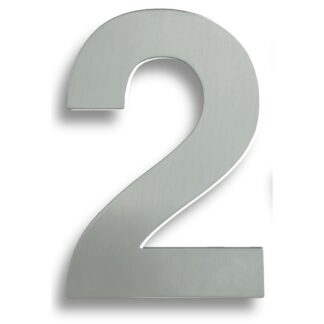 EuroSpec NUM10172BSS Stainless Steel 7" Numerals (0-9) (Number 2) (LEAD TIME: 2-3 DAYS)