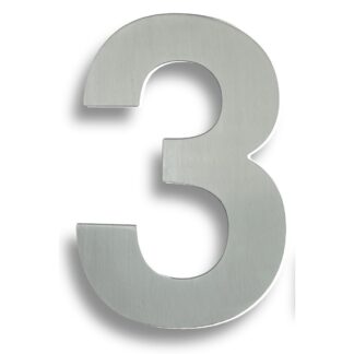 EuroSpec NUM10173BSS Stainless Steel 7" Numerals (0-9) (Number 3) (LEAD TIME: 2-3 DAYS)