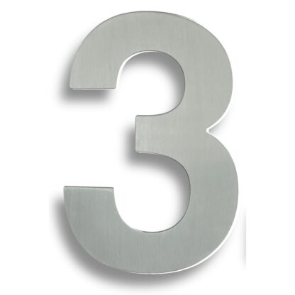 EuroSpec NUM10173BSS Stainless Steel 7" Numerals (0-9) (Number 3) (LEAD TIME: 2-3 DAYS)