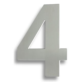EuroSpec NUM10174SSS Stainless Steel 7" Numerals (0-9) (Number 4) (LEAD TIME: 2-3 DAYS)