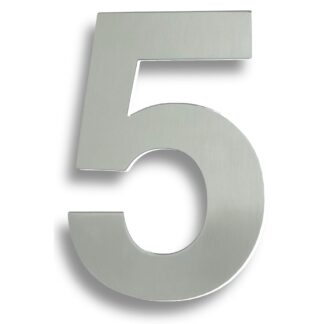 EuroSpec NUM10175BSS Stainless Steel 7" Numerals (0-9) (Number 5) (LEAD TIME: 2-3 DAYS)