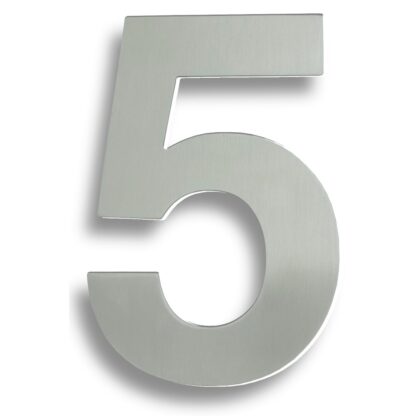 EuroSpec NUM10175BSS Stainless Steel 7" Numerals (0-9) (Number 5) (LEAD TIME: 2-3 DAYS)