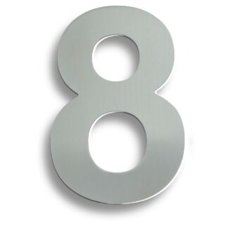 EuroSpec NUM10178BSS Stainless Steel 7" Numerals (0-9) (Number 8) (LEAD TIME: 2-3 DAYS)