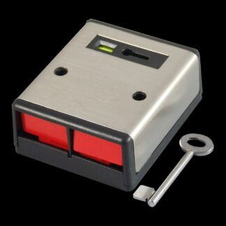 CQR PADP2/SS/G1 Panic Button | Double Push | Grade 1 | Stainless Steel | Key (LEAD TIME: 2-3 DAYS)
