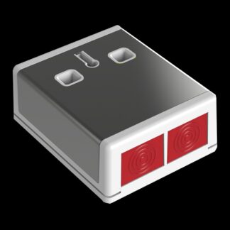 CQR PADP3/SS/WH Panic Button | Double Push | Grade 3 | Stainless Steel / White |Key Resettable (LEAD TIME: 2-3 DAYS)