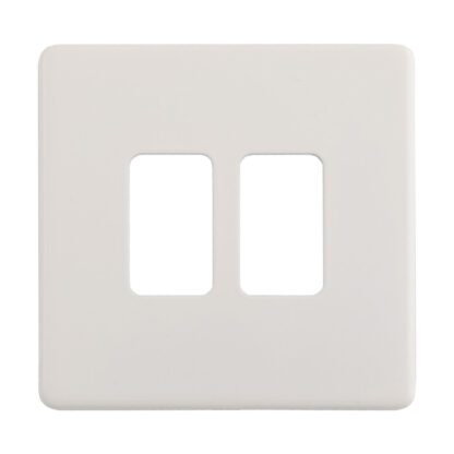 Eurolite PL-G2 Enhance White Grid Plates-2 Gang (LEAD TIME: 2-3 DAYS)