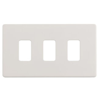 Eurolite PL-G3 Enhance White Grid Plates-3 Gang (LEAD TIME: 2-3 DAYS)