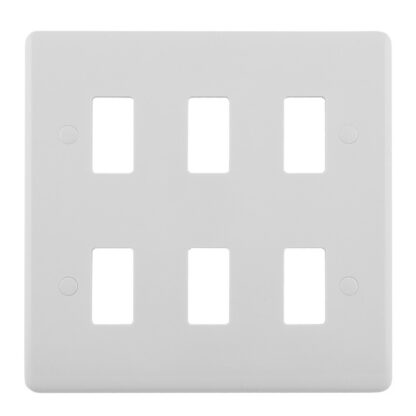 Eurolite PL-G6 Enhance White Grid Plates-6 Gang (LEAD TIME: 2-3 DAYS)