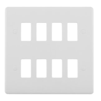 Eurolite PL-G8 Enhance White Grid Plates-8 Gang (LEAD TIME: 2-3 DAYS)