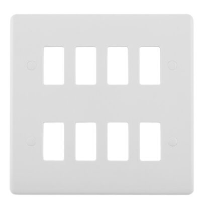 Eurolite PL-G8 Enhance White Grid Plates-8 Gang (LEAD TIME: 2-3 DAYS)