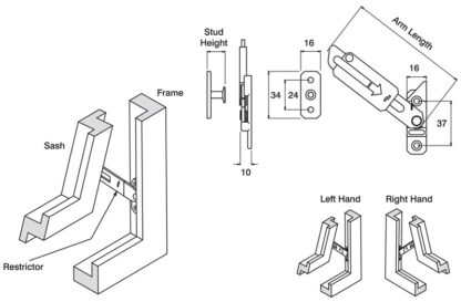 Res Lok Concealed Window Restrictor 105mm Stainless Steel - Image 2