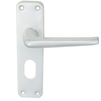 EuroSpec SAA21U Aluminium Lever On Backplate - Lock Oval Profile 48.5mm C/C (LEAD TIME: 2-3 DAYS)