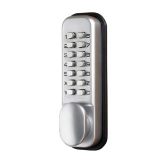 CQR SBL300/S Push Button Lock | Traditional Code | Knob | Satin Chrome | 3 - 7 Digits (LEAD TIME: 2-3 DAYS)
