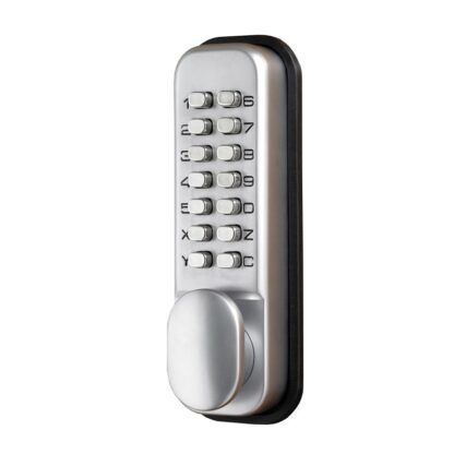 CQR SBL300/S Push Button Lock | Traditional Code | Knob | Satin Chrome | 3 - 7 Digits (LEAD TIME: 2-3 DAYS)